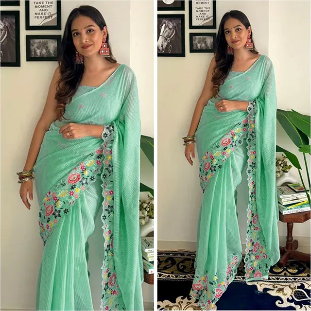 Modern Embellished Party Wear Saree